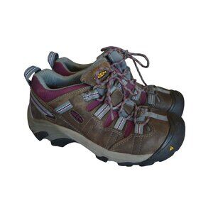 Keen Hard Toe Safety Work Sneakers Women's Size 8 Leather Hiking Trail Shoes